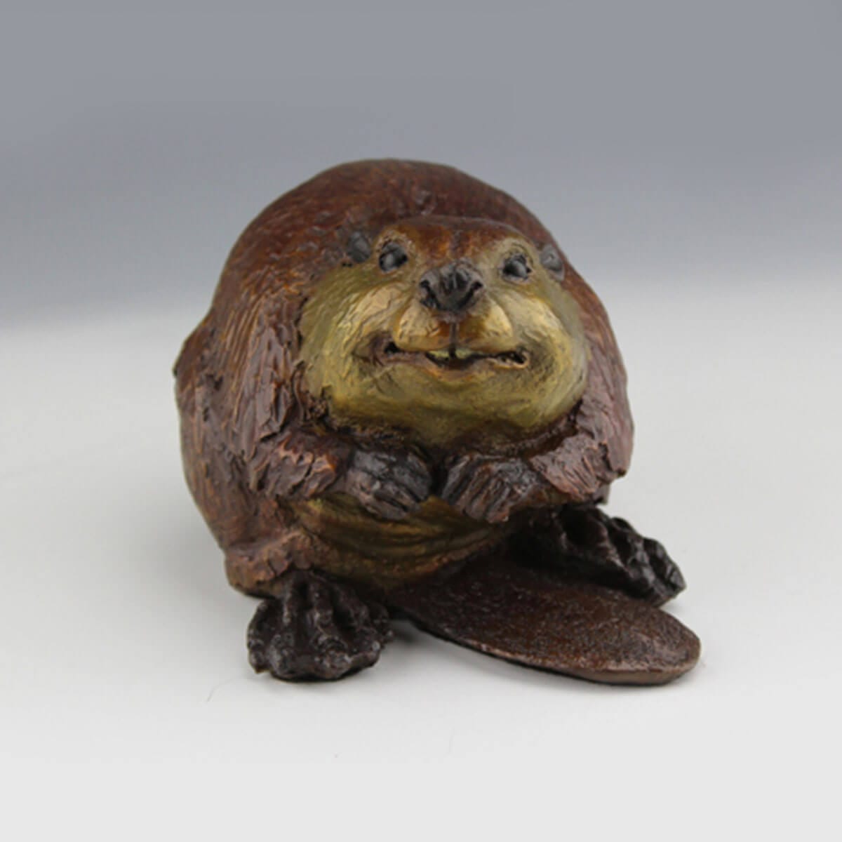 Eager Beaver bronze sculpture by Mark Dziewior at 7 Mile Creek Studio.